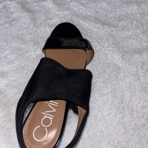 Calvin Klein Women's Black Open-Toe Sandals